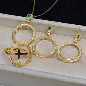 Set de Soportes para Pendientes y Anillos de Plata S925, 17mm, con Base Plana para Perlas y Conchas, Componentes de Joyería Vacíos, Bolsa - Product Image 5