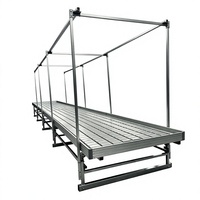 Table de culture hydroponique roulante multi-niveaux avec système d'irrigation par flux et reflux pour l'agriculture en serre