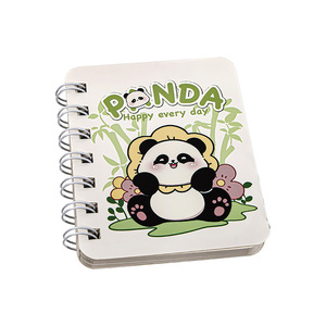 Carnet à spirale Panda A7, design mignon de dessin animé, bloc-notes portable pour étudiants, tendances créatives - Product Image 3