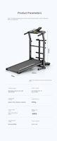 Tapis roulant mécanique pliable professionnel pour intérieur, affichage numérique, équipement de fitness pour usage domestique, construction en acier, programme d'exercices