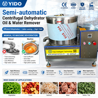 CE DJ50 Semi-automatische groentespinner centrifugale ontvettings- en ontwateringsmachine voor chips, friet, fruit en groenten