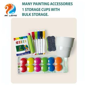 Papan Menggambar Magnetik <span class=keywords><strong>2</strong></span> Sisi, Mainan Melukis Magnetik dengan Meja dan Kursi Dapat Disesuaikan - Product Image 5