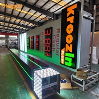 Panneau LED rectangulaire en alliage d'aluminium IP65 étanche pour affichage des prix du carburant, avec télécommande haute luminosité pour station-service