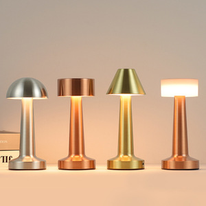 Lámpara de mesa de barra Retro de Metal, luz de noche LED, <span class=keywords><strong>Sensor</strong></span> táctil recargable, inalámbrico, comedor, café, restaurante, luz decorativa - Product Image 4