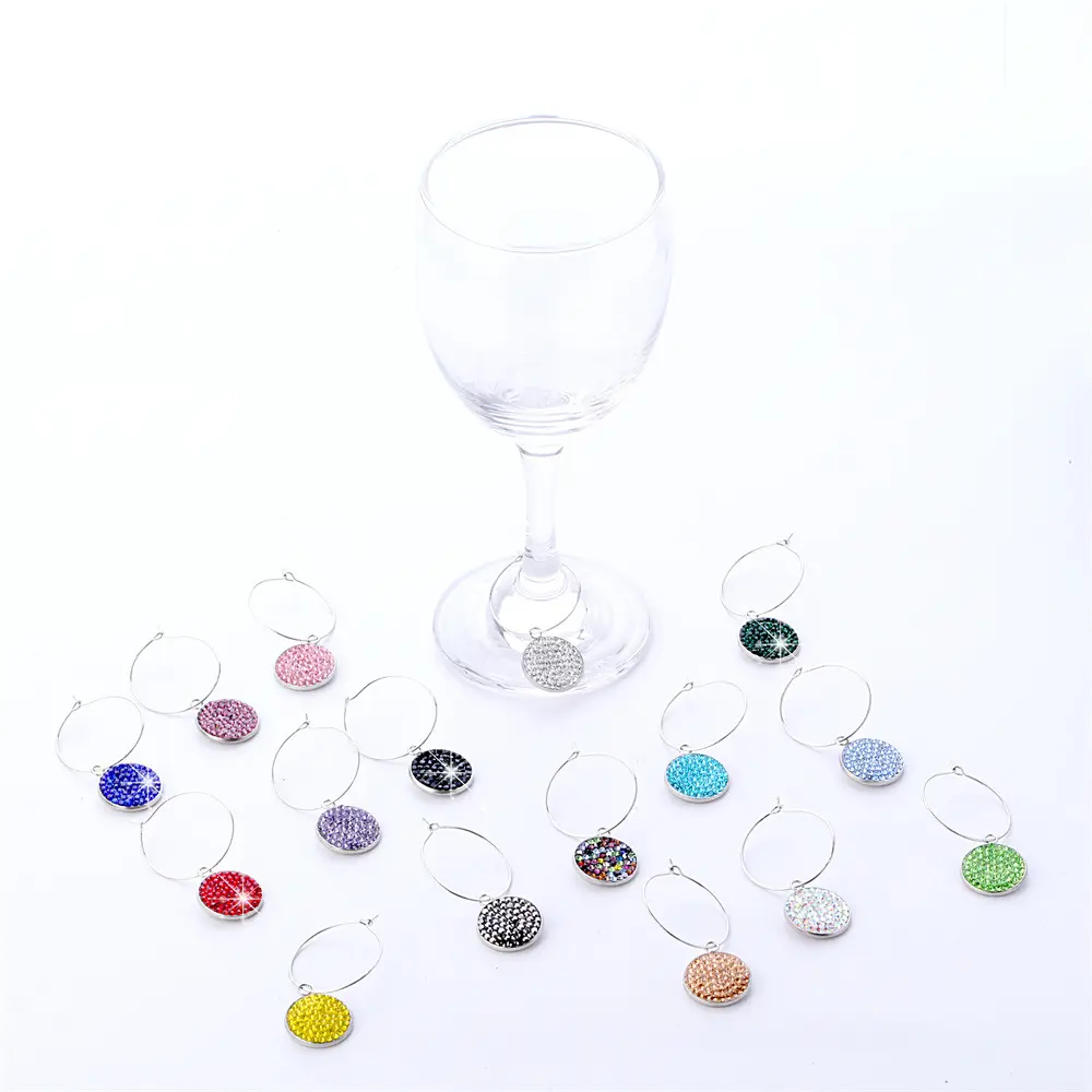 Personnalisable Suspendu Avec Pendentif Métal Fabrications Insectes Verre À Vin Décoration Verre À Vin Charmes Anneaux