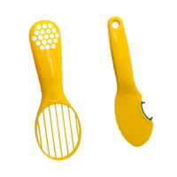 Sunwell Food Grade Handmatige 2-in-1 Multifunctionele Avocado Schil- en Snijder PP Plastic RVS Vaatwasserbestendig Groentegereedschap