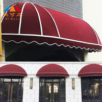 Auvent dôme français moderne en alliage d'aluminium Aikeli, auvent incurvé pour fenêtre, protection solaire et pluie, rétractable manuel, pour salon de thé bubble