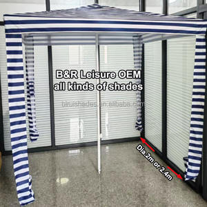 BR mediano grande refugio sombra playa cabaña tienda portátil plegable aluminio poste cuadrado sombrilla para verano Parque Camping evento - Product Image 2