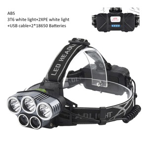 <span class=keywords><strong>Linterna</strong></span> Frontal <span class=keywords><strong>Recargable</strong></span> USB con 5 LED Integrados, Ajustable, <span class=keywords><strong>de</strong></span> ABS, con Batería Integrada, Portátil, para Trabajo - Product Image 2