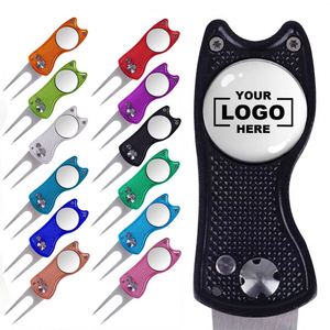 Herramienta de Golf Multifunción con Logotipo Personalizado, Herramienta para Reparar el Césped del Golf, Horquilla de Acero Inoxidable, Accesorios para Campos de Golf - Product Image 1