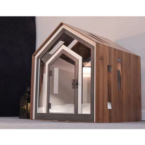 Niche moderne de luxe pour animaux de compagnie <span class=keywords><strong>en</strong></span> <span class=keywords><strong>bois</strong></span> avec lit personnalisé et porte <span class=keywords><strong>en</strong></span> acrylique meubles <span class=keywords><strong>en</strong></span> <span class=keywords><strong>bois</strong></span> massif motif solide pour chiens - Product Image 5