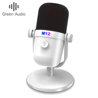 Microphone de jeu GAM-M12, microphone de bureau USB pour ordinateur, enregistrement mobile en direct, réduction du bruit RGB