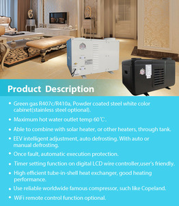Calentador de Agua con Bomba de Calor de Aire de Alta Eficiencia, Alimentado por Energía Solar, Sistema de Circulación de Agua Caliente, Refrigerante R410A - Product Image 6