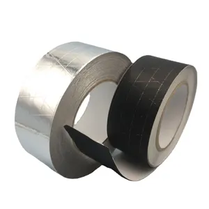 30 mikron kualitas tinggi mylar fiberglass kain komposit reflektif kedap air aluminium foil tape hitam