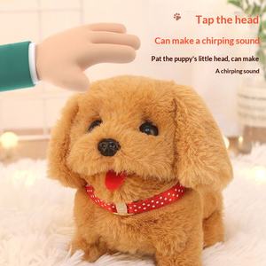 Perro de Juguete de Simulación, <span class=keywords><strong>Cachorro</strong></span> Eléctrico que Camina y Ladra, Peluche de Felpa que No Suelta Pelo, 31cm-50cm, Unisex - Product Image 3