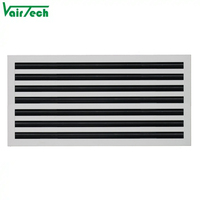 Diffuseur d'air linéaire réglable en aluminium pour plafond avec boîte de plénum pour systèmes CVC