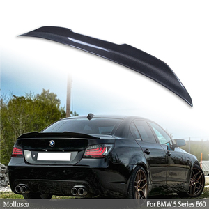 For 5 Series E60/E60 M5 Sedan PSM Style Carbon Fiber <b>Rear</b> <b>Spoiler</b> Trunk Wing 2001-2010 - Product Image 1