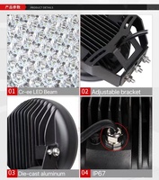 Co light-lampe de travail ronde à LED 9 pouces, 225W, projecteur lumineux décoratif, lampe pour véhicule tout-terrain, camion, voiture, pour 4x4