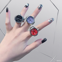 Jam Tangan Cincin Bulat Populer Laris Manis Desain Sederhana Unik Uniseks Minimalis Jam Tangan Cincin Trendi Serbaguna Kreatif