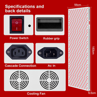 Nuevo Diseño, Panel de Terapia de Luz Roja de Cuerpo Completo, Lámpara de Terapia Física de Luz Roja Horizontal y Vertical con Enchufe Estadounidense