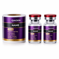 Étiquettes personnalisées en vinyle imprimées sur rouleau, autocollantes, imperméables, pour flacons de 3 ml, 5 ml, 10 ml, anti-contrefaçon, écologiques, sur mesure