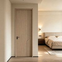 Porte intérieure en bois composite sur mesure, étanche, anti-déformation, panneau MDF, pour villa et salle d'ingénierie