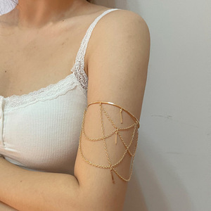 Cadena de Brazo Geométrica de Aleación de Zinc Ajustable, Joyería Corporal para Mujer, Uso Diario - Product Image 2
