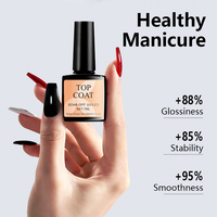 Hema Free Custom 15ml Vernis à ongles UV LED transparent super brillant, Top Coat haute brillance, Gel non-émaillant effet diamant trempé, Non toxique