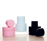 Vide pot en plastique 5g 15g 30g cosmétique noir blanc nail art poly gel polonais poudre pot