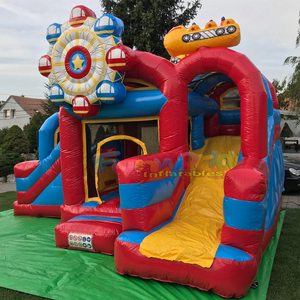 Castillo inflable con tobogán de montaña rusa, combo de brincolín y tobogán, castillos inflables comerciales. - Product Image 3