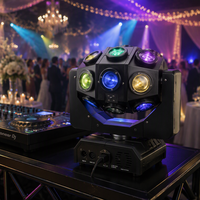 Projecteur de scène à tête mobile 18x10W RGBW avec effet laser LED 4-en-1 DMX512 IP33 pour DJ, événements, mariages - Prix bas