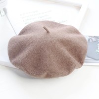 Béret en laine douce de style coréen rétro pour femmes, chapeau de peintre décontracté et polyvalent, mode automne-hiver, béret chaud