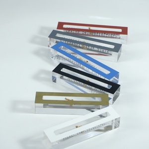 Wholesale Custom Clear Acrylic Lucite Mezuzah Case <b>Display</b> <b>Rack</b> Customizable Color for Judaica Mezuzah Holder - Product Image 3