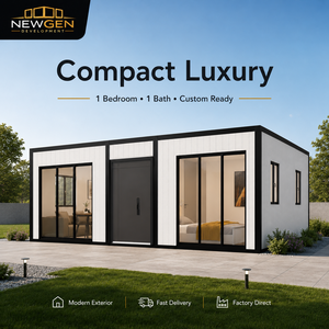 NEWGEN DEVELOPMENT Compact Luxury 1 <b>Bed</b> 1 Bath Modern Prefab <b>House</b> Sandwich Panel Modular Home Factory Direct - Product Image 1