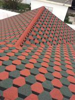 Hochwertige Moderne Quadratische Bitumen-Beständige Asphalt-Dachbahnen Wasserdichte Laminierte Glasfaser-Dachschindeln für Villa und Tempel