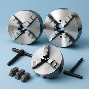 Mandril de torno <span class=keywords><strong>CNC</strong></span> de 3 mordazas de alta precisión hidráulico para fresadora, eje de sujeción, Centro de torneado de Metal, accesorios de herramientas para máquinas - Product Image 1