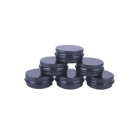 Boîte filetée en aluminium de 30ml 52x20mm boîte en aluminium multicolore double face pommade poudre blanche boîte en aluminium sous-emballée