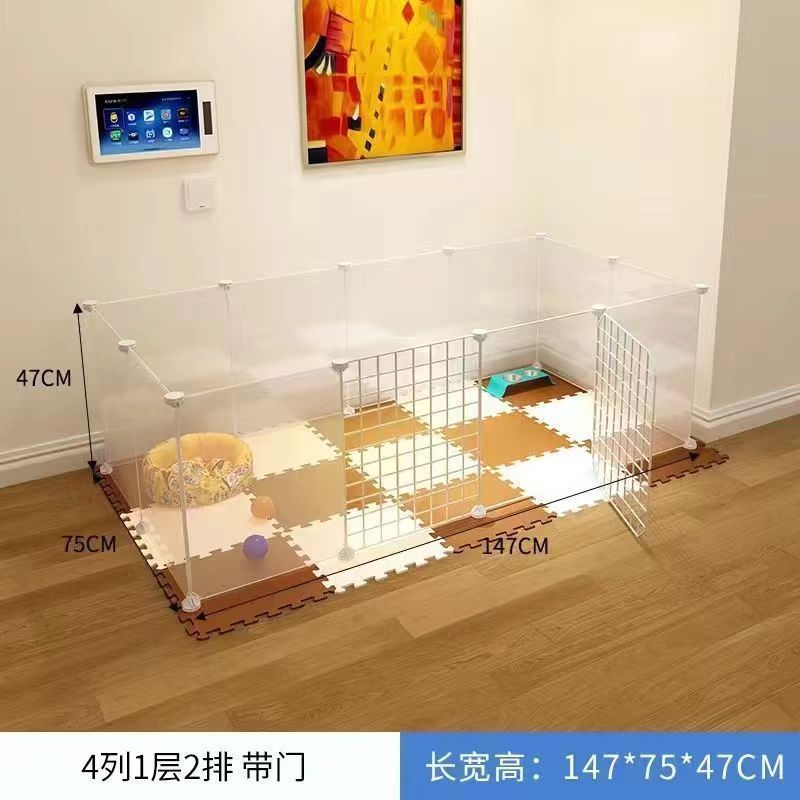 12 transparent panels with door