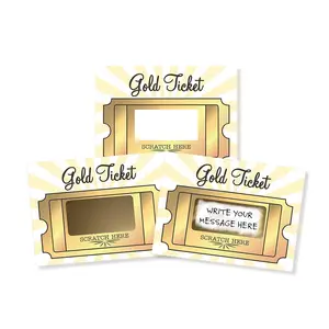 Custom Golden Ticket Diy Maak Je Eigen Kras-Off Tickets En Stickers Voor Kleine Zakelijke Prijzen