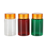 Offre Spéciale – Bouteilles en plastique PET 200 ml noires pour pilules et vitamines avec couvercle à ouverture facile – Vente en gros