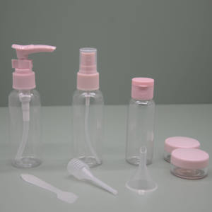 Kit de <span class=keywords><strong>voyage</strong></span> en plastique pour animaux de compagnie, ensemble de pots en verre, ensemble de soins quotidiens, ensemble de bouteilles de <span class=keywords><strong>voyage</strong></span>, prix d'usine - Product Image 4