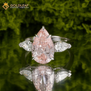 Goldleaf Jewelry Women's Custom Trendy <b>Fine</b> 1CT 2CT 3CT Pear Cut Lab Grown Diamond 925 Sterling Silver Wedding <b>Ring</b> IGI Report - Product Image 3