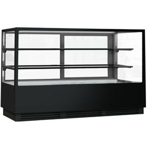 Vitrine réfrigérée et présentoir à gâteaux GGM Gastro - 2000 mm - Double vitrage - avec 2 étagères - Product Image 4