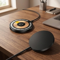 Chargeur sans fil magnétique 15W USB-C à charge rapide pour iPhone 13 14 15, support de bureau pour téléphone portable