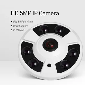Купольная IP-камера Ovodata, 5 Мп, 17,мм, с объективом «рыбий глаз», ночное видение, система видеонаблюдения P2P, обнаружение движения (IF02-TS)