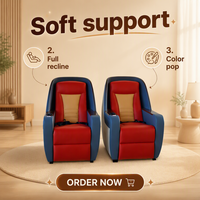 Canapé en cuir moderne de luxe Mobilier VIP Home Cinéma Fauteuils inclinables électriques Canapé en cuir véritable pour cinéma en métal