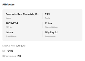 Hydrogenated Polyisobutene PB2400 | High-Viscosity Cosmetic Grade <b>Polymer</b> for Lip Gloss & Daily Personal Care CAS 9003-28-5 - Product Image 6