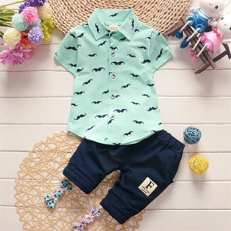 Baby Boys Clothes Two Piece Outfits T shirt + Pants Suit Cotton Wear Boy's Clothing Sets Summer Casual Kids Apparel