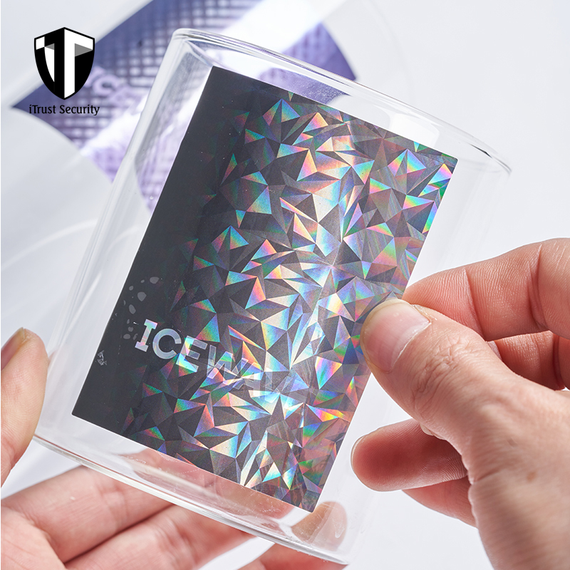 2024 New Products Transparent Holographic Sticker Custom Packaging Labels Stickers Logo Custom Security Hologram Sticker