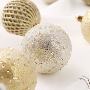 Ensemble <span class=keywords><strong>de</strong></span> boules <span class=keywords><strong>de</strong></span> noël en mousse multicolore, 12 pièces, paillettes suspendues, pendentif, mariage, vacances, décorations <span class=keywords><strong>de</strong></span> maison - Product Image 6